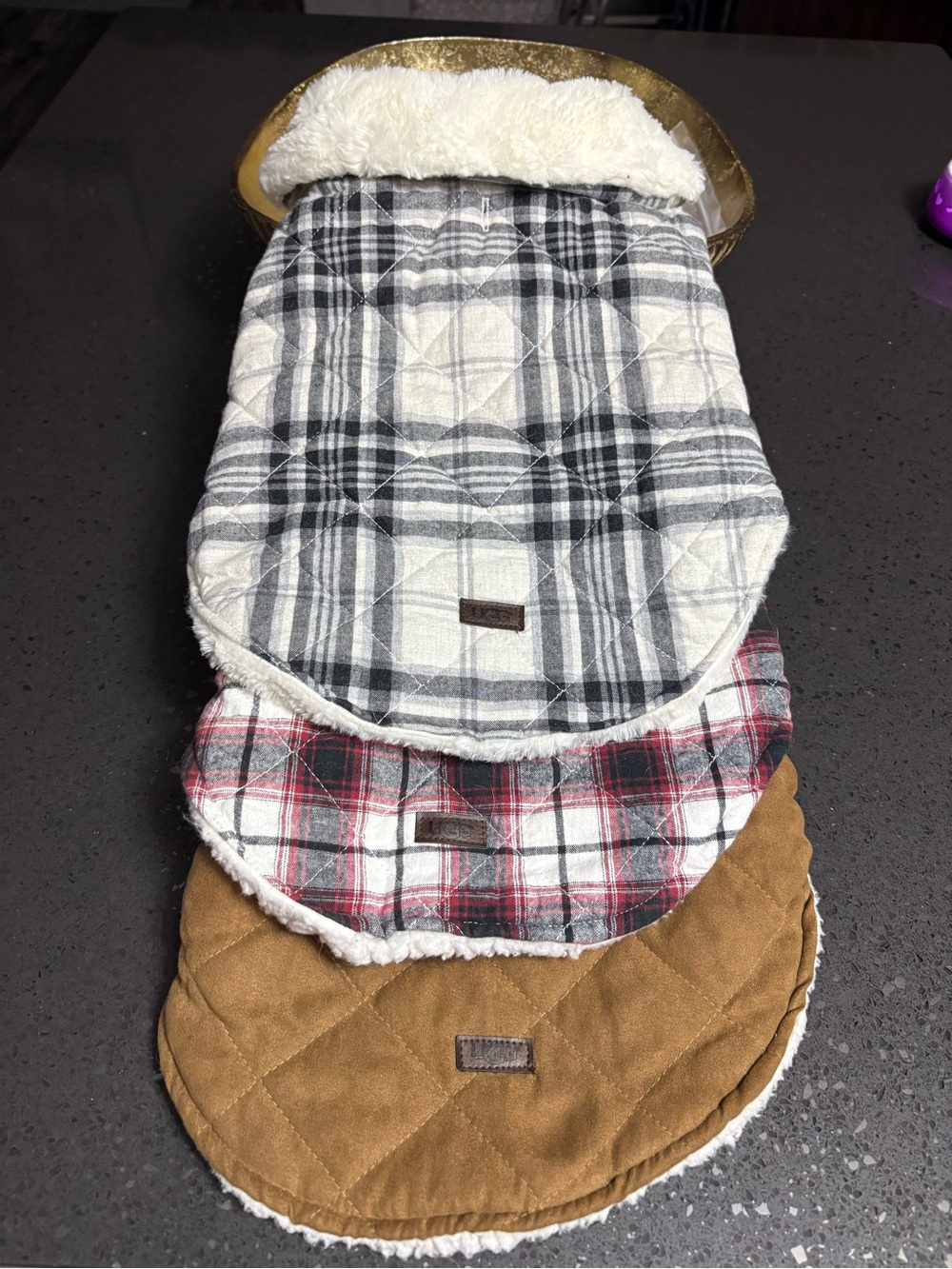 UGG Quilted Sherpa Dog Jackets - Set of 3